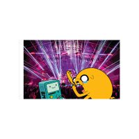 Jake the Dog & BMO Adventure Time Meme 3×5 Flag