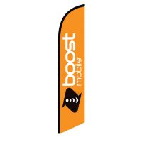Boost Mobile Feather Flag Orange