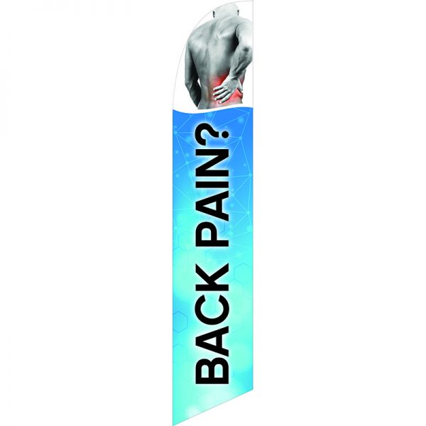 Back Pain 2 Feather Flag