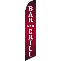 Bar And Grill Feather Flag Kit with Ground Stake