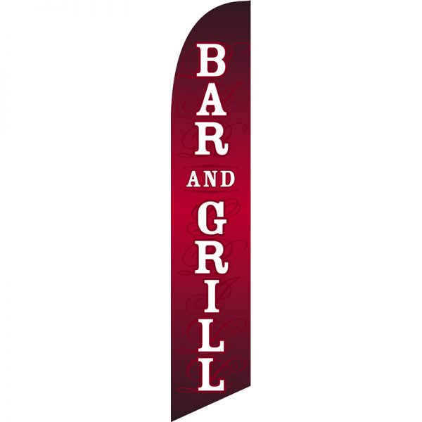 Bar And Grill Feather Flag