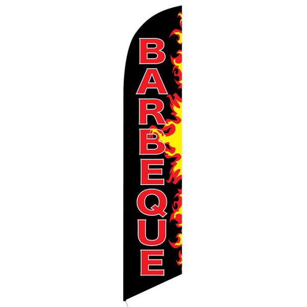Barbeque Flames Feather Flag