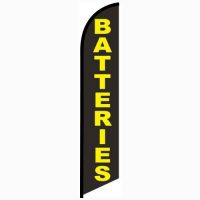 Batteries feather flag