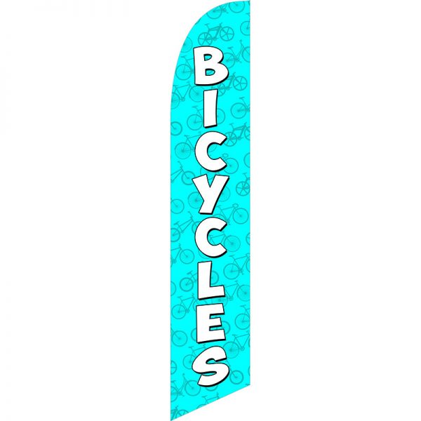 Bicycles Blue Feather Flag