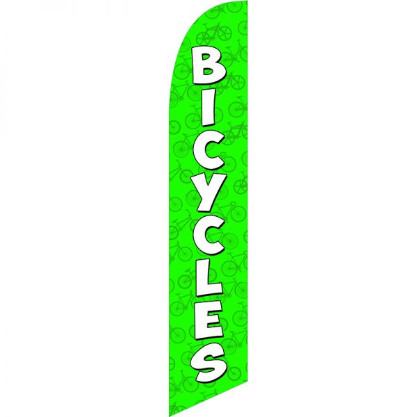 Bicycles Green Feather Flag