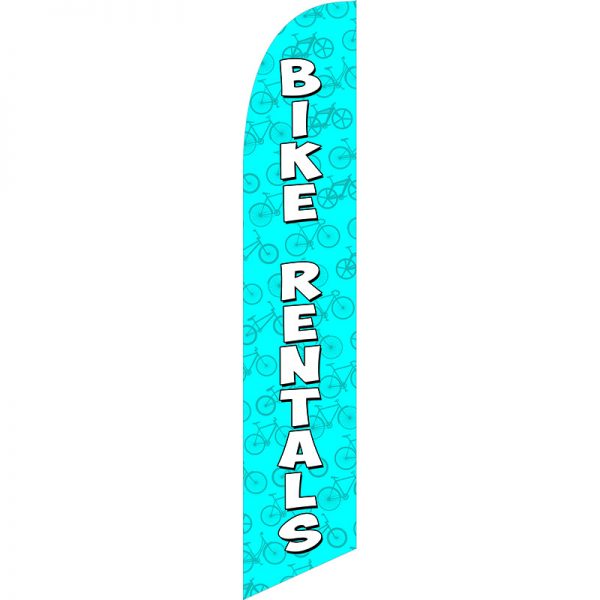 Bike Rentals Blue Feather Flag