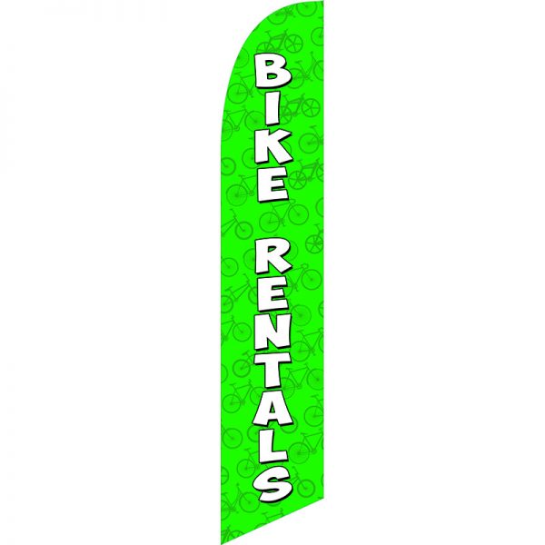 Bike Rentals Green Feather Flag