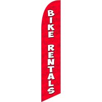 Bike Rentals Red Feather Flag Kit with Ground Stake
