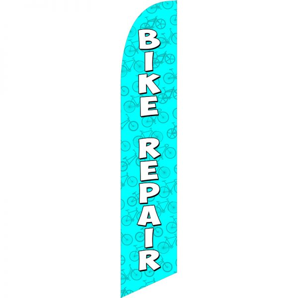 Bike Repair Blue Feather Flag