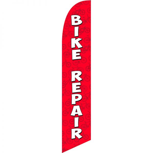 Bike Repair Red Feather Flag