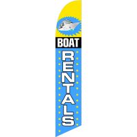 Boat Rentals Feather Flag Kit with Ground Stake