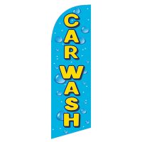 Small Bubbles Car Wash Feather Flag