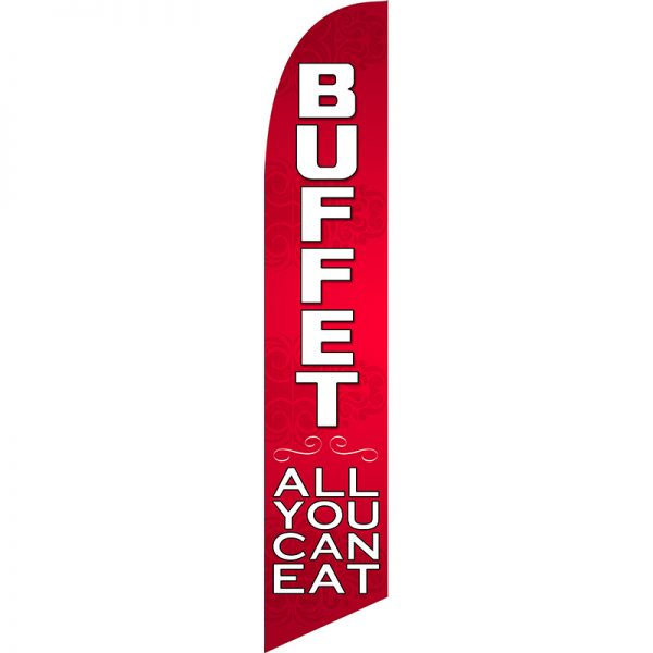 Buffet Al lYou Can Eat Feather Flag