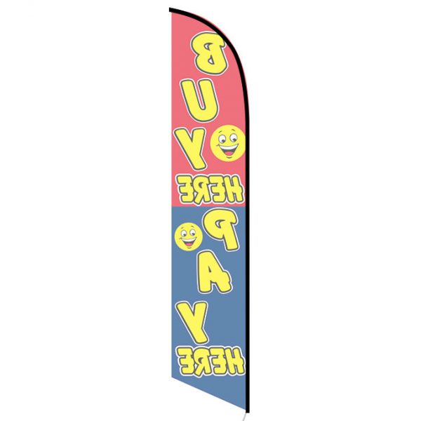 Buy Here Pay Here smiley banner flag