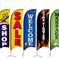 Double-sided 6ft Custom Feather Flag Kit, Advertising Flags for Businesses and Homes