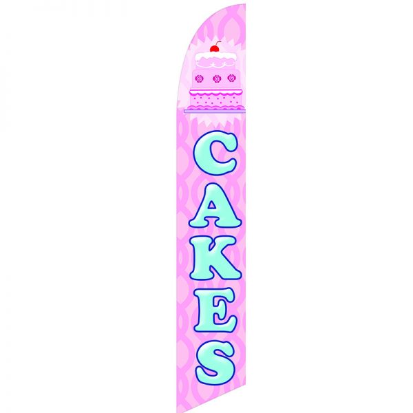 Cakes Feather Flag