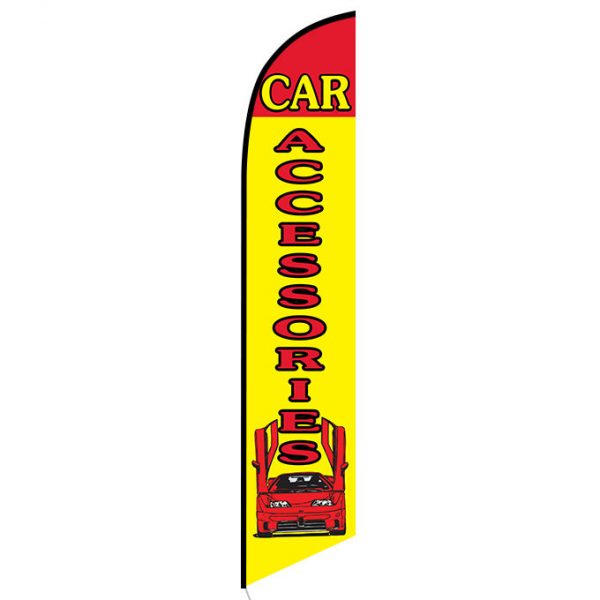 Car Accessories Yellow and Red Feather Flag FFN-5156 front