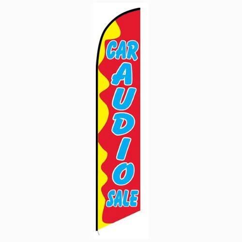 Car Audio Sale Red and Yellow Feather Flag FFN-5115