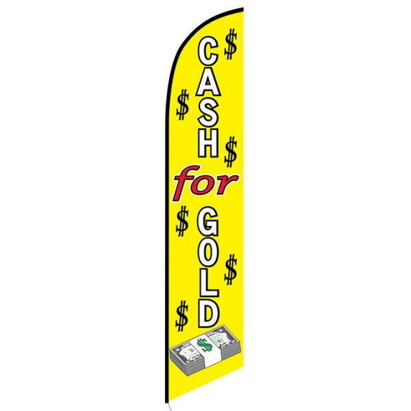 Cash for gold feather flag