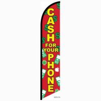 Cash for your phone Feather Flag