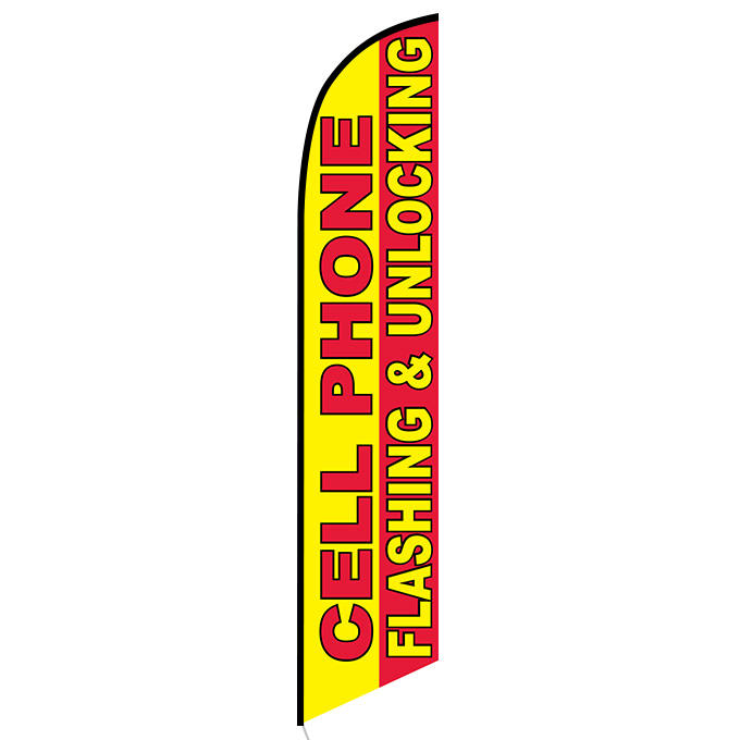 Cell Phone Repair King  Size  Polyester Swooper Flag banner sign 