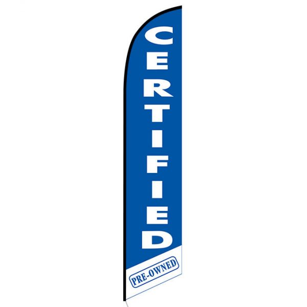 Certified Pre-owned blue feather flag