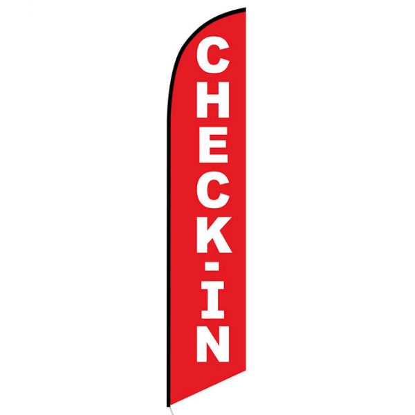 Check-in feather flag