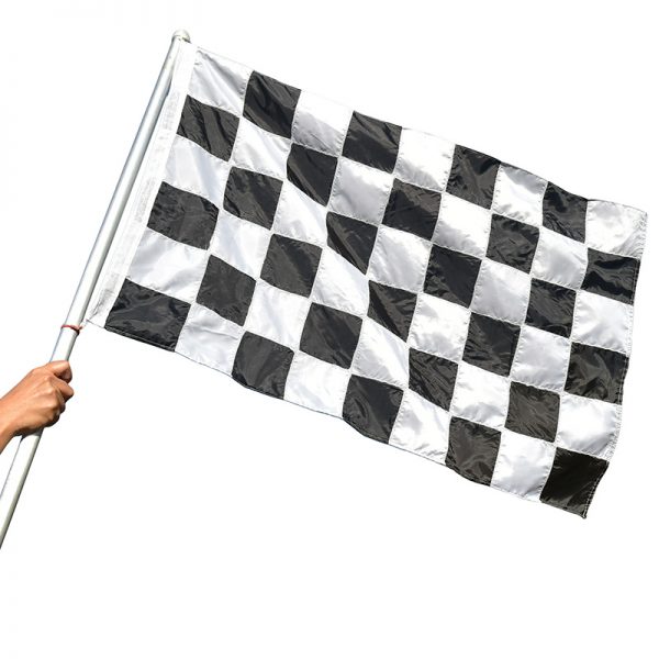 Checkered 3×5 Double Sided Flag with black and white squares