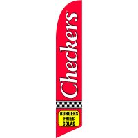 Checkers Feather Flag Kit with Ground Stake