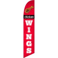 Chicken Wings Feather Flag Kit with Ground Stake