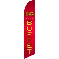 Chinese Buffet Feather Flag Kit with Ground Stake