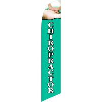 Chiropractor Blue Feather Flag Kit with Ground Stake