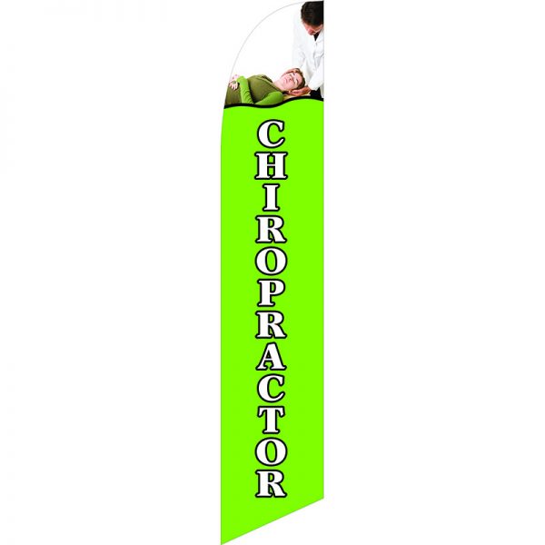 Chiropractor Green Feather Flag