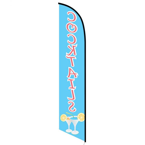 Cocktails Feather Flag