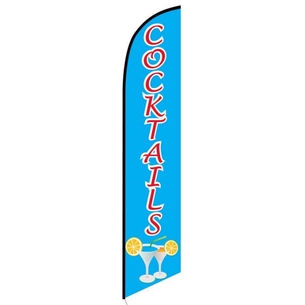 Cocktails Feather Flag