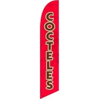 Cocteles Feather Flag Kit with Ground Stake