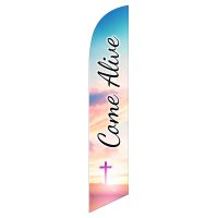 Come Alive Feather Flag