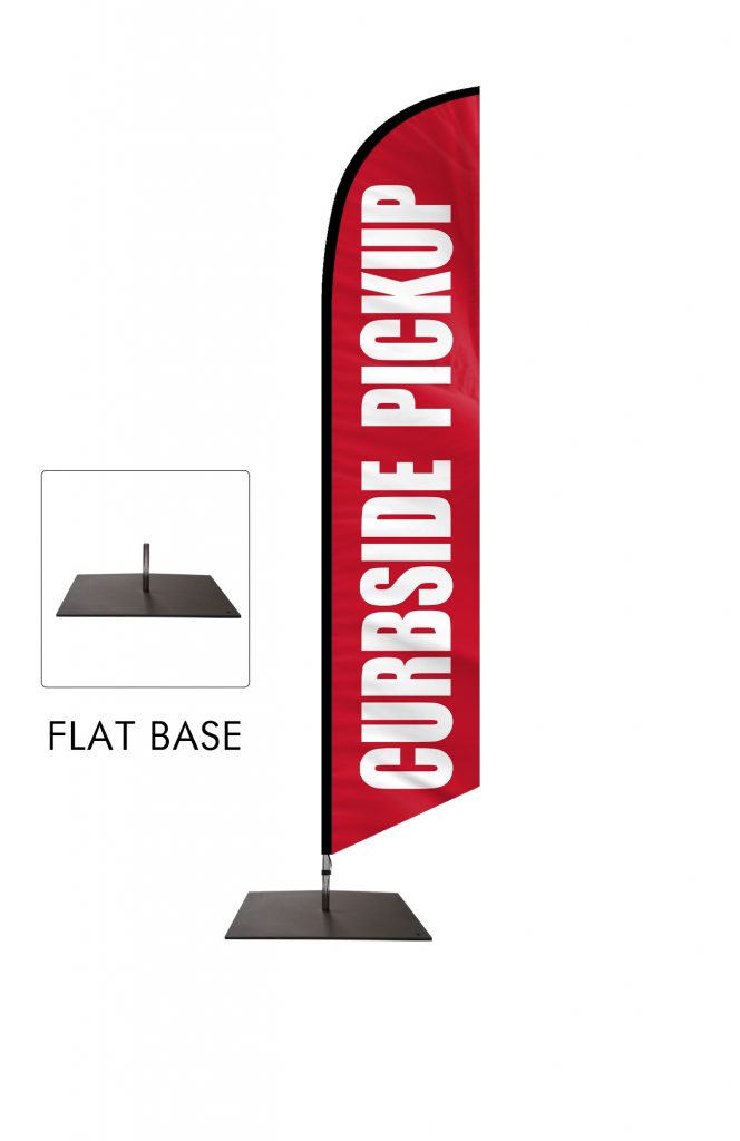 Curbside Pickup Feather Flag Single Sided_FFN-CP-02451 Flat Base