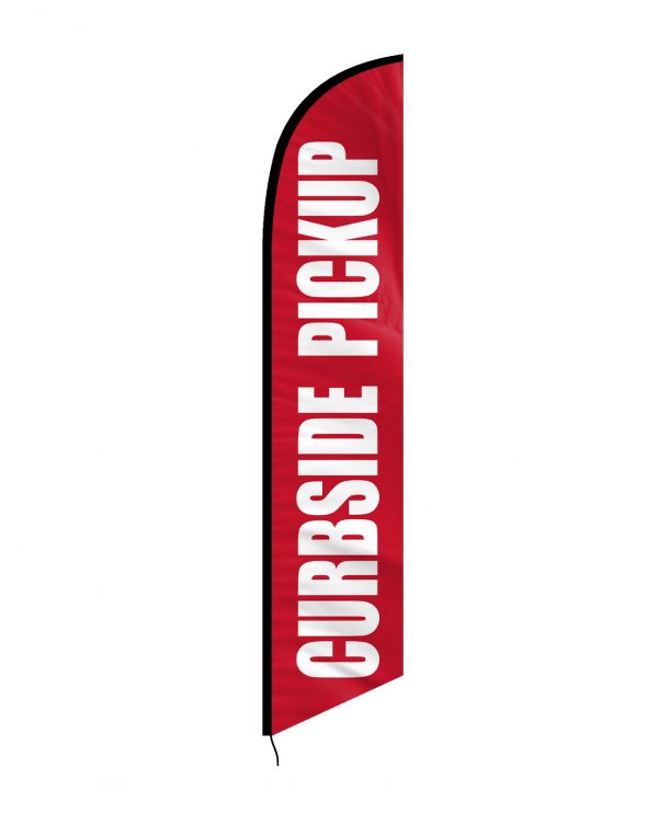 Curbside Pickup Feather Flag Single Sided_FFN-CP-02451 Front Side