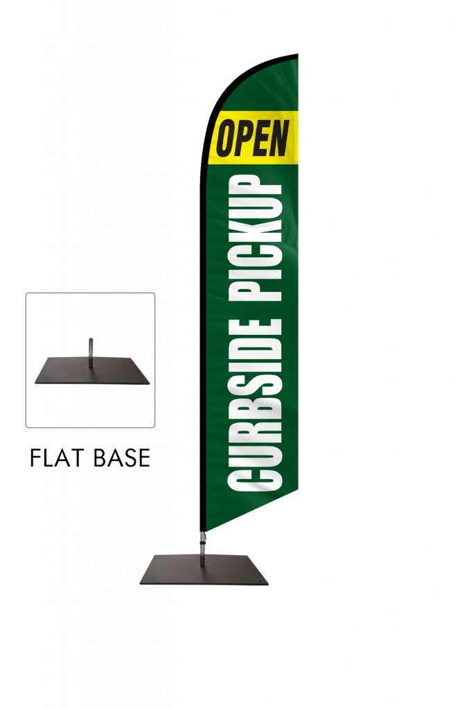 Curbside Pickup Feather Flag Single Sided_FFN-CP-02453 Flat Base