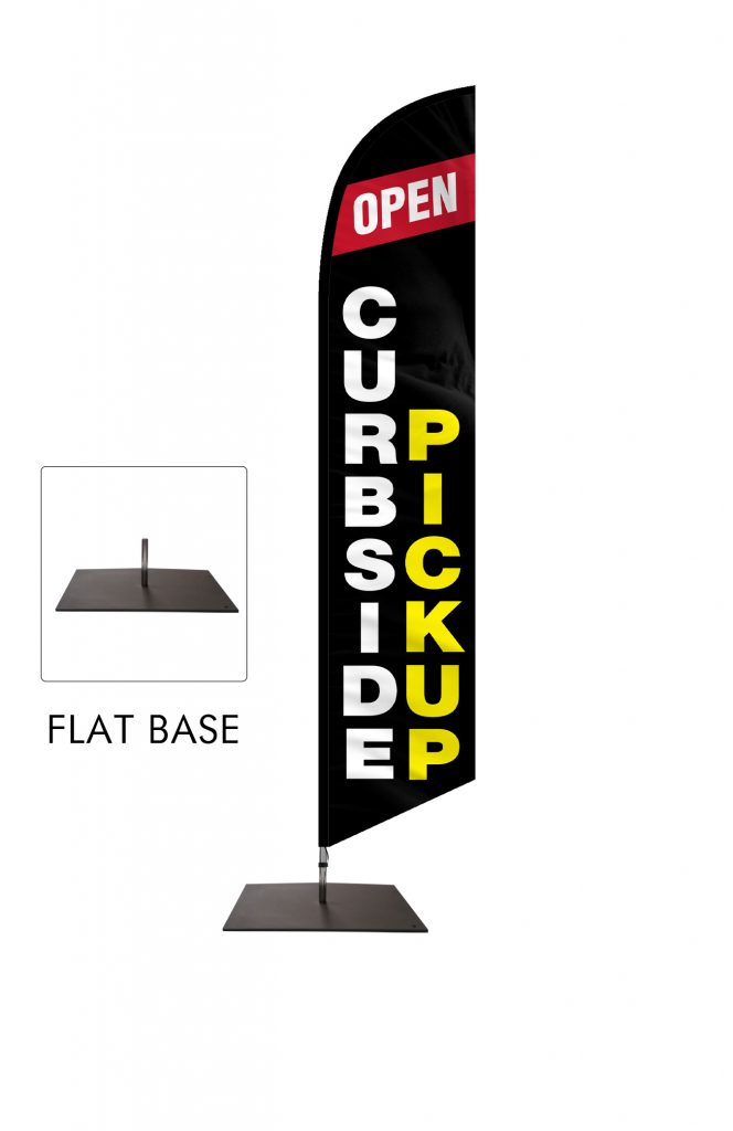 Curbside Pickup Feather Flag Single Sided_FFN-CP-02455 Flat Base