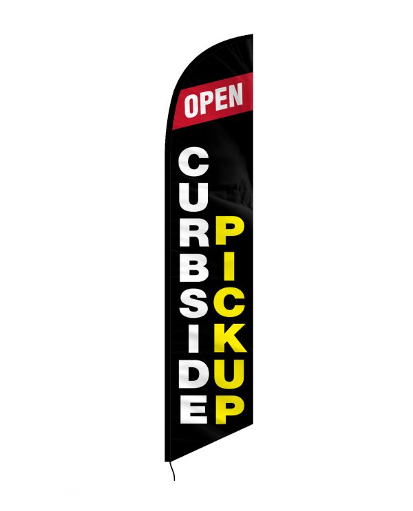 Curbside Pickup Feather Flag Single Sided_FFN-CP-02455 Front Side