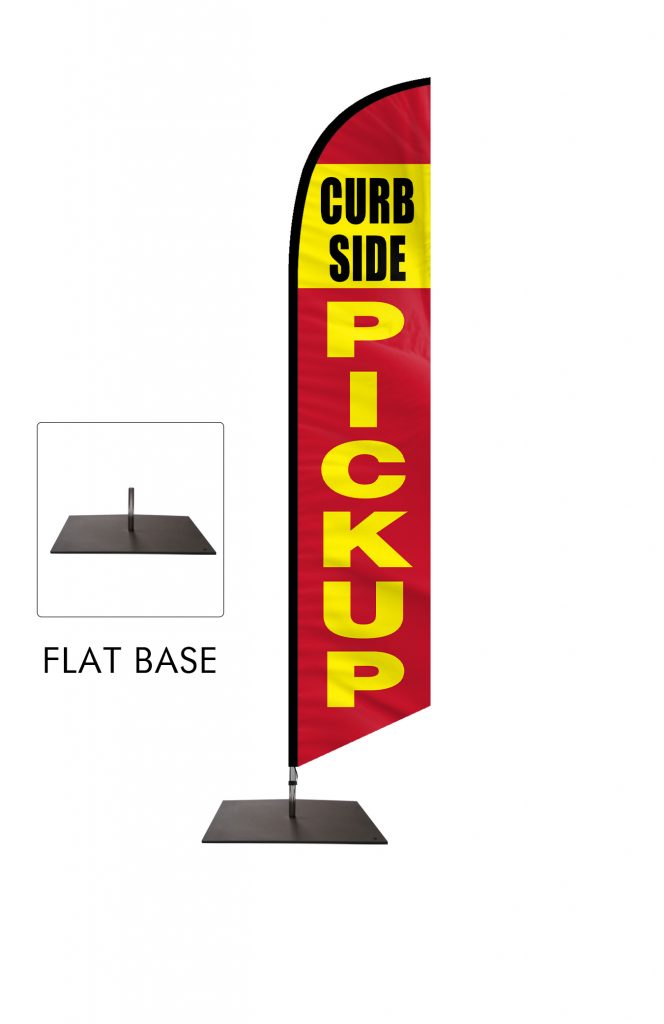 Curbside Pickup Feather Flag Single Sided_FFN-CP-02456 Flat Base