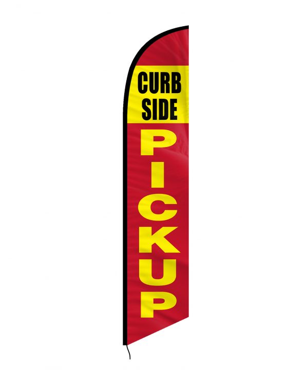 Curbside Pickup Feather Flag Single Sided_FFN-CP-02456 Front Side