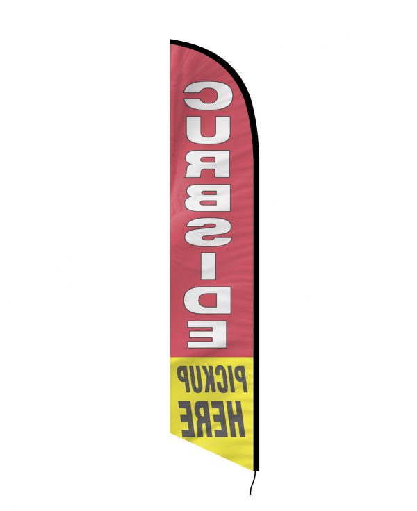 Curbside Pickup Feather Flag Single Sided_FFN-CP-02458 Back Side
