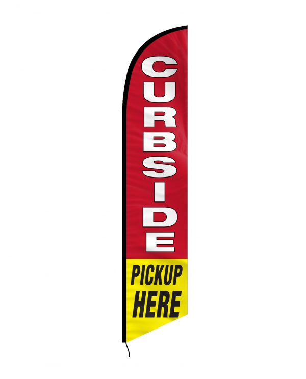Curbside Pickup Feather Flag Single Sided_FFN-CP-02458 Front Side