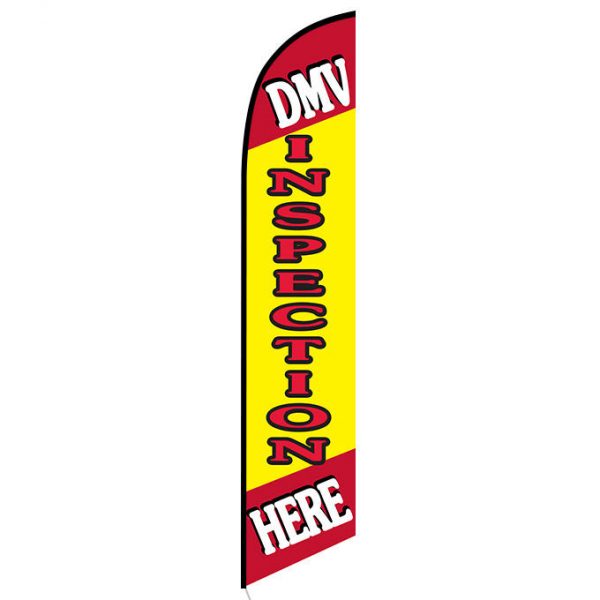 DMV Inspection Here Feather Flag