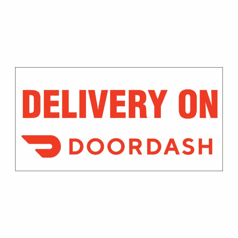 Delivery on Doordash, Outdoor Vinyl, Advertising