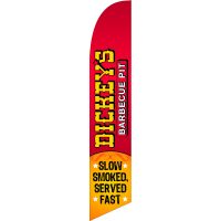 Dickeys BBQ Feather Flag Kit with Ground Stake