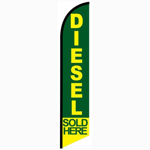 Diesel Sold Here feather flag